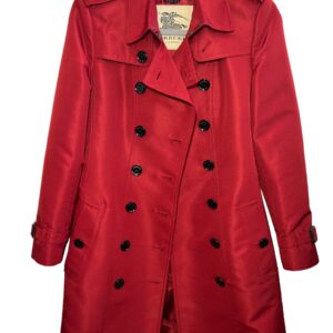 Burberry Red Coat/trench coat size 6