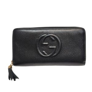 Gucci Soho Black Pebbled Leather Wallet