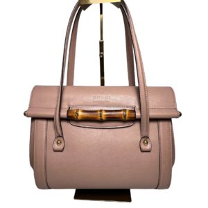 Gucci Old Rose Bamboo Shoulder Bag Flap